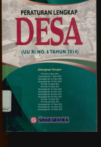 Image of Peraturan lengkap desa (UU RI No.6 Tahun 2014)