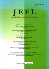 Image of JEFL: Journal on english as a foreigren language
